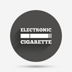 Smoking sign icon. E-Cigarette symbol.