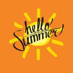 Hello Summer Lettering