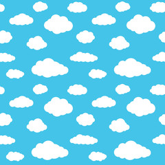 Clouds Seamless Pattern Background