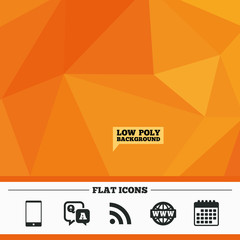 Question answer icon. Smartphone and chat bubble