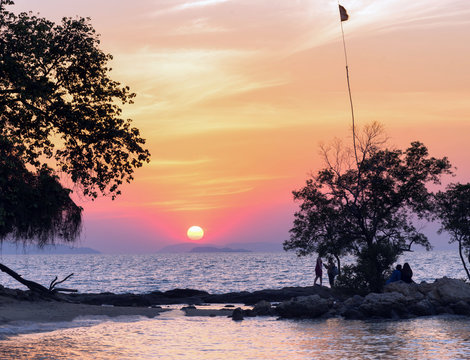 Sunset at the beach