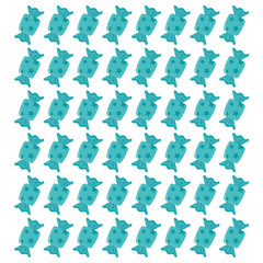 flat design wrapped candy pattern icon vector illustration
