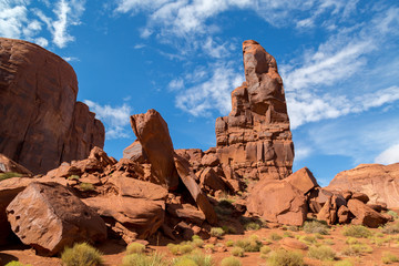 Fototapeta na wymiar Sand Stone Monuments in Arizona