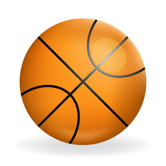 Fototapeta premium Realistic basketball ball icon sport symbol isolated 3d design vector illustration