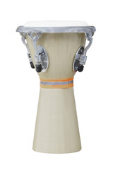 African conga drum isolated on white background