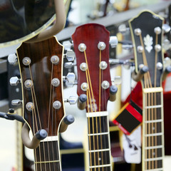 Details of electric modern guitar.