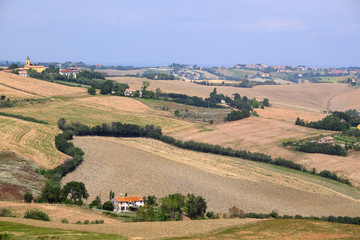 Fototapeta premium Landscape with the image of an Italian mountain area