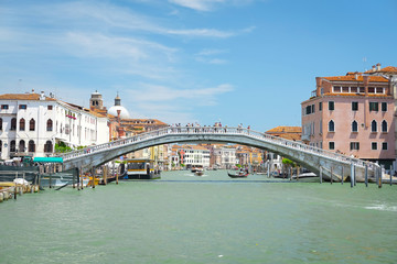 Venice, Italy, June, 21, 2016: Landscape with the image of channel in Venice, Italy