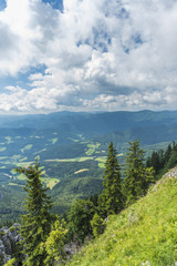 Naklejka premium Hiking on Rax mountain Austria