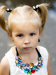 Portrait of a serious little girl © julijacernjaka