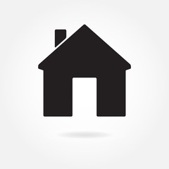 Home or house icon isolated on white background. Real estate design element. Vector illustration.