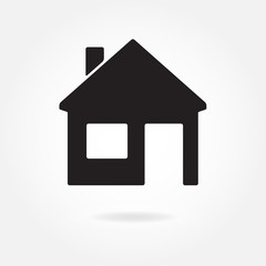 Home or house icon isolated on white background. Real estate design element. Vector illustration.