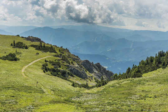 Hiking on Rax mountain Austria