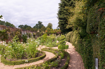 Formal garden flower bed