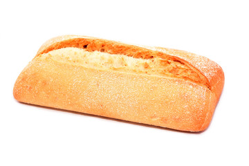 Fresh baked bread isolated on white