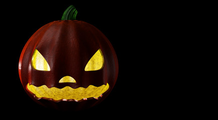 Halloween Party Background with Pumpkins 