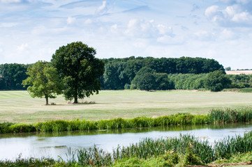 Countryside landscape in rural English countryside