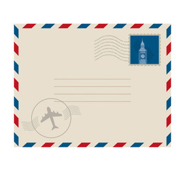 postal stamp classic isolated icon