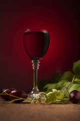 dry wine on the table