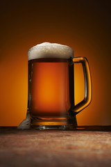 foamy beer in a glass