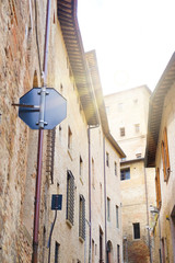 Urbino, Italy - August, 1, 2016: view of an ancient house in Vicenza, Italy