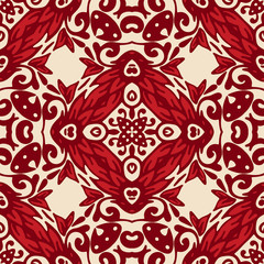 red and white winter christmas pattern