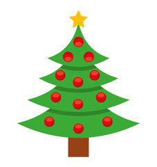tree pine christmas isolated icon