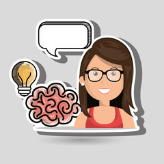 woman idea speak vector illustration eps 10