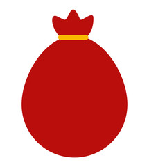 bag santa red isolated icon