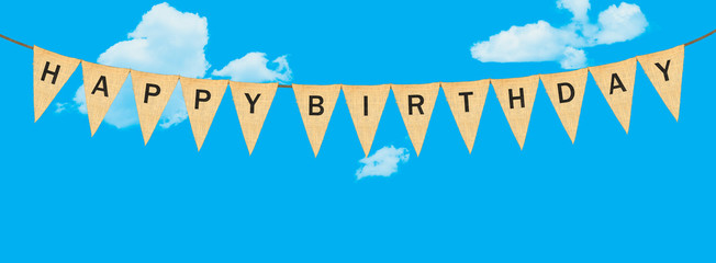 Individual Cloth Pennants Or Flags With Happy Birthday Buy This