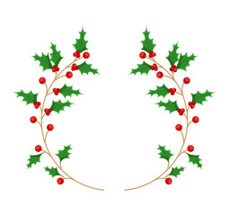leafs christmas decoration isolated icon