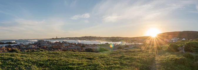 Foto op Plexiglas Panoramische Kaap Agulhas bij zonsondergang, Zuid-Afrika © David Pellicola