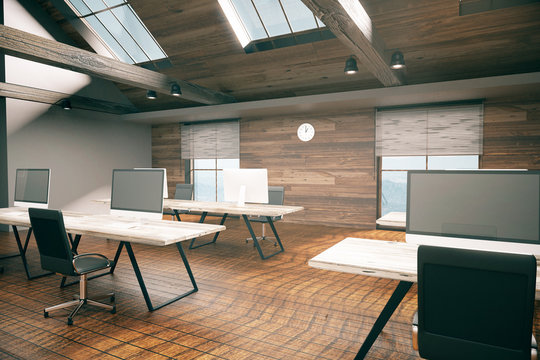 Country style office interior