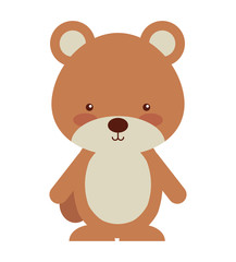 Obraz na płótnie Canvas woodland chipmunk animal character cute icon