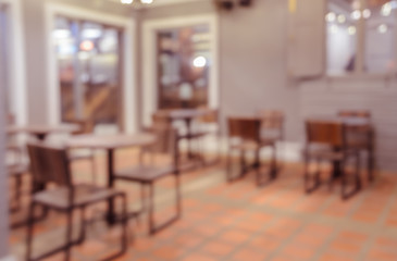 Blurred coffee shop or restaurant background