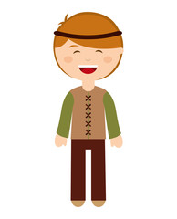 manger character cartoon isolated icon