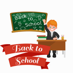 back to school and children education concept vector background