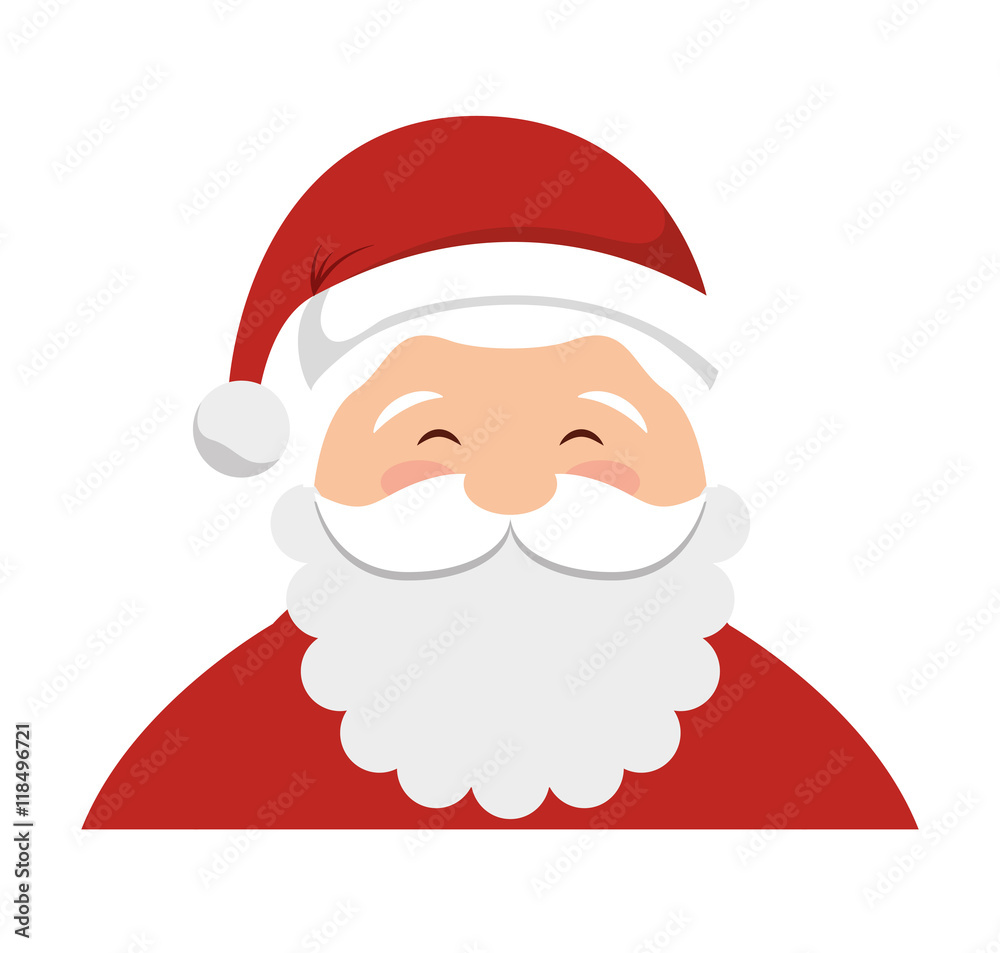 Sticker santa claus character icon