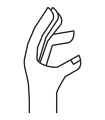 hand human sign isolated icon