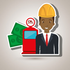 man dispenser gasoline vector illustration graphic eps 10