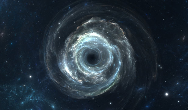 Black hole in deep space
