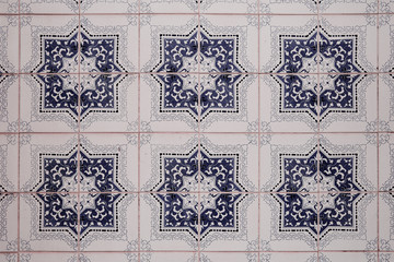 Detail of some typical portuguese tiles