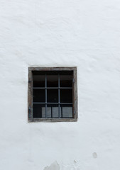 window with a grid