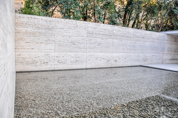 Reflecting pool at Barcelona Pavilion