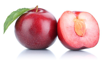 Pflaumen Pflaume Frucht Obst Freisteller freigestellt isoliert