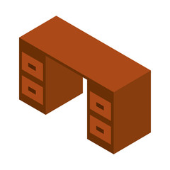 desk wooden isolated icon