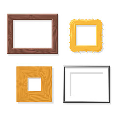Photo frame vector set.