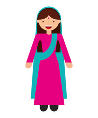 islam woman character isolated icon