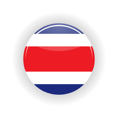 Costa Rica icon circle isolated on white background. San Jose icon vector illustration