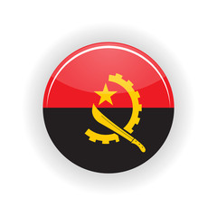 Obraz premium Angola icon circle isolated on white background. Luanda icon vector illustration